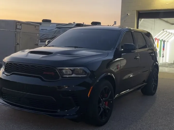 Black Dodge Durango with a deep gloss finish